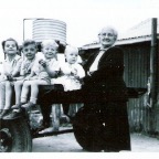Barbara Mills with the Warren grandchildren